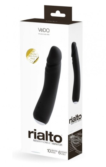 Rialto Silicone Rechargeable Vibrator Black Pearl Rialto Silicone Rechargeable Vibrator Black Pearl