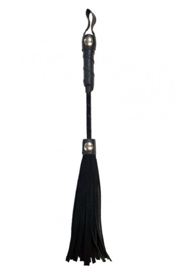 Rouge Leather Mini Flogger Black Rouge Leather Mini Flogger Black