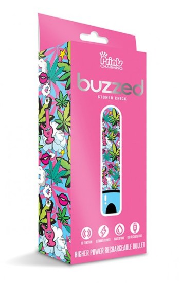 Buzzed 3.5″ Rechargeable Bullet Stoner Chick Blue Buzzed 3.5″ Rechargeable Bullet Stoner Chick Blue