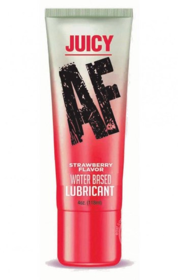 Juicy AF Water Based Flavored Lubricant Strawberry 4oz Juicy AF Water Based Flavored Lubricant Strawberry 4oz