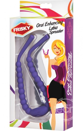 Frisky Oral Enhancing Hands Free Labia Spreader Purple Frisky Oral Enhancing Hands Free Labia Spreader Purple