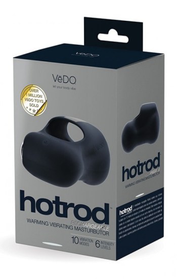 VeDo Hot Rod Rechargeable Warming Masturbator Just Black VeDo Hot Rod Rechargeable Warming Masturbator Just Black