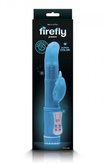 Firefly Jessica Rotating Dolphin Dual-Action Vibrator Blue Firefly Jessica Rotating Dolphin Dual-Action Vibrator Blue
