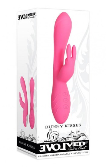 Bunny Kisses Rechargeable Silicone Rabbit Vibrator Pink Bunny Kisses Rechargeable Silicone Rabbit Vibrator Pink