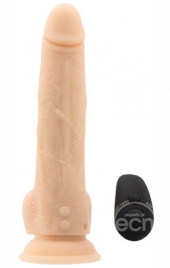 Naked Addiction Thrusting Dong with Remote 9in Vanilla Naked Addiction Thrusting Dong with Remote 9in Vanilla