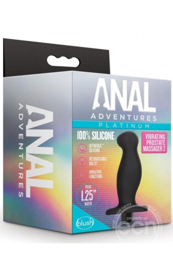 Anal Adventures Plat Sili Rechargeable Vibe Prostate Massager 02 Black Anal Adventures Plat Sili Rechargeable Vibe Prostate Massager 02 Black