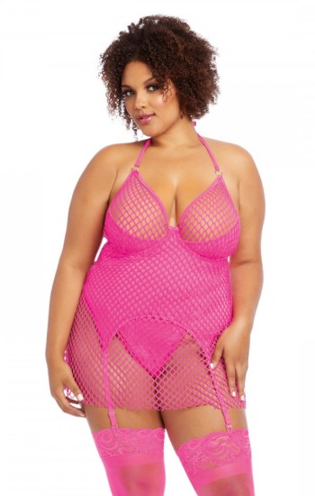 Two-Layered Fishnet Garter Slip Two-Layered Fishnet Garter Slip