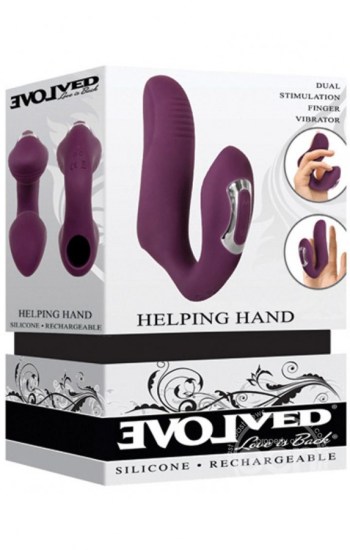 Helping Hand Silicone Rechargeable Finger Vibrator Purple Helping Hand Silicone Rechargeable Finger Vibrator Purple