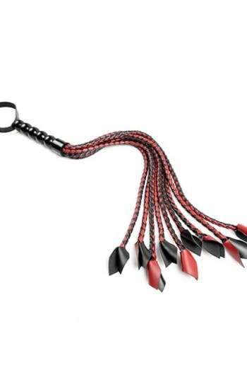 Saffron Braided Flogger Red/Black Saffron Braided Flogger Red/Black
