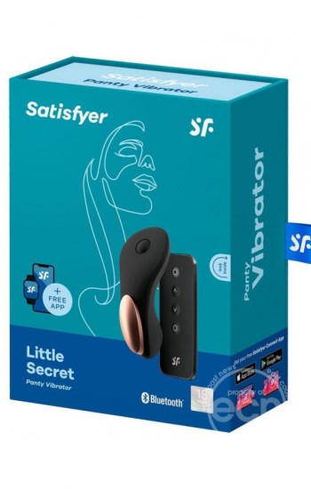 Satisfyer Little Secret Sili Rechargeable Panty Vibrator With Remote Black/Gold Satisfyer Little Secret Sili Rechargeable Panty Vibrator With Remote Black/Gold