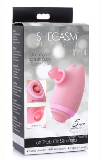 Inmi Shegasm Kitty Licker 5X Sili Rechargeable Clit Stimulator Pink Inmi Shegasm Kitty Licker 5X Sili Rechargeable Clit Stimulator Pink