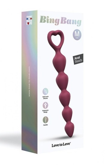 Love to Love Bing Bang Anal Beads Prune Medium Love to Love Bing Bang Anal Beads Prune Medium