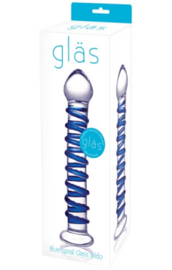 Glass Spiral Glas Dildo Blue Glass Spiral Glas Dildo Blue