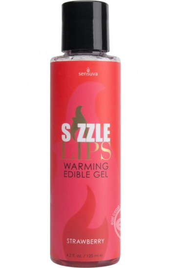 Sizzle Lips Warming Edible Gel Strawberry 4.2oz Sizzle Lips Warming Edible Gel Strawberry 4.2oz