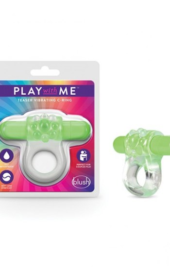 Blush Play with Me Teaser Vibrating C Ring Green Blush Play with Me Teaser Vibrating C Ring Green