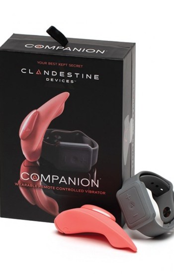Clandestine Devices Companion Panty Vibe w/Wearable Remote Coral Clandestine Devices Companion Panty Vibe w/Wearable Remote Coral
