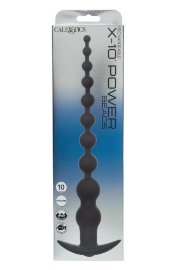 Anal Toys X-10 Silicone Power Beads 11in – Black Anal Toys X-10 Silicone Power Beads 11in – Black