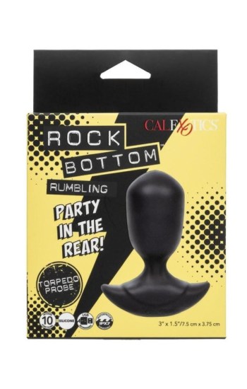 Rock Bottom Rumbling Torpedo Rechargeable Silicone Probe – Black Rock Bottom Rumbling Torpedo Rechargeable Silicone Probe – Black
