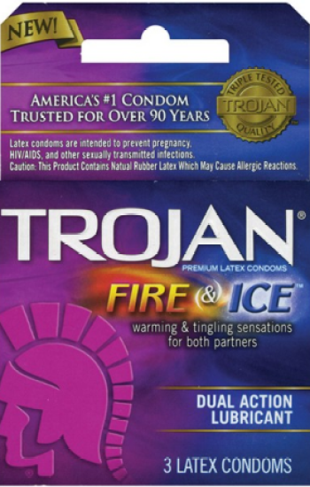 Trojan Fire & Ice Condom 3pk Trojan Fire & Ice Condom 3pk