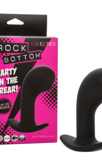 Rock Bottom Curved Rechargeable Silicone Probe – Black Rock Bottom Curved Rechargeable Silicone Probe – Black