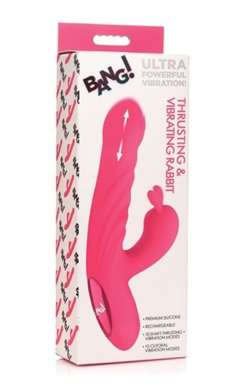 Bang! 10X Thrusting & Vibrating Rabbit – Pink Bang! 10X Thrusting & Vibrating Rabbit – Pink