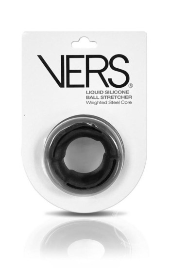 Vers Liquid Silicone Ball Stretcher Weighted Steel Core – Black Vers Liquid Silicone Ball Stretcher Weighted Steel Core – Black