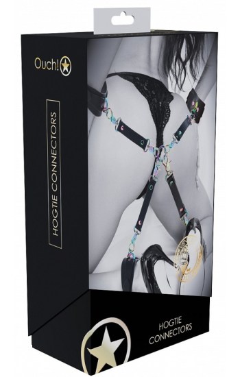 Ouch! Venice Collection Hogtie Connectors – Black Ouch! Venice Collection Hogtie Connectors – Black