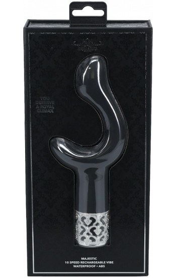 Royal Gems Majestic Rechargeable Silicone Vibrator – Black Royal Gems Majestic Rechargeable Silicone Vibrator – Black