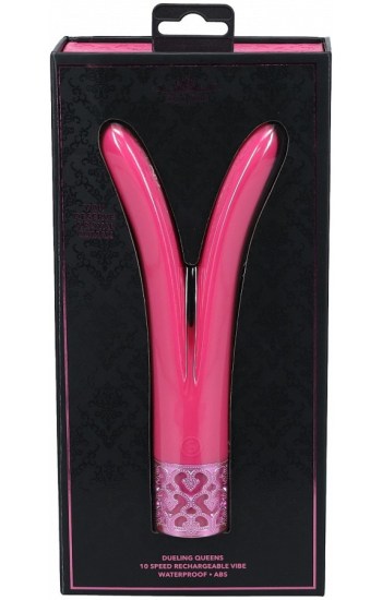 Royal Gems Dueling Queens Rechargeable Silicone Vibrator – Pink Royal Gems Dueling Queens Rechargeable Silicone Vibrator – Pink