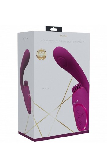 Vive GEN Triple Motor G-Spot Vibrator with Pulse Wave – Pink Vive GEN Triple Motor G-Spot Vibrator with Pulse Wave – Pink