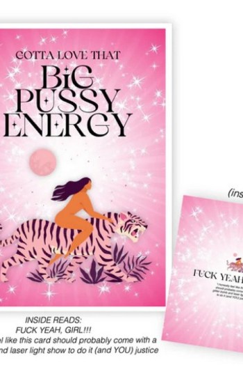 Big Pussy Energy Greeting Card Big Pussy Energy Greeting Card