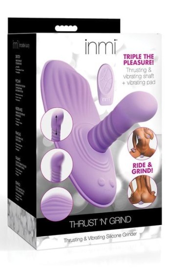 Inmi Thrust N’ Grind Thrusting & Vibrating Silicone Grinder – Purple Inmi Thrust N’ Grind Thrusting & Vibrating Silicone Grinder – Purple