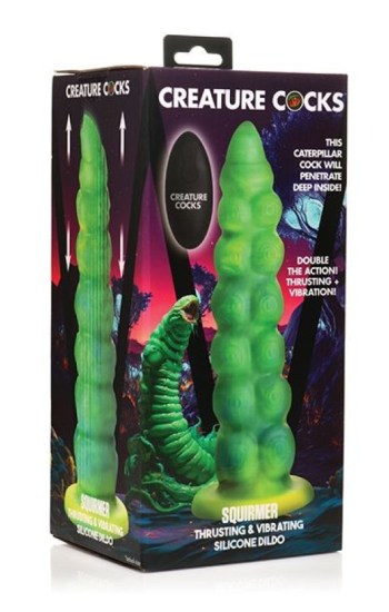 Creature Cocks Squirmer Thrusting & Vibrating Silicone Dildo w/Remote Control – Multi Color Creature Cocks Squirmer Thrusting & Vibrating Silicone Dildo w/Remote Control – Multi Color