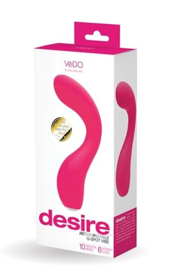 VeDo Desire Rechargeable G-Spot Vibe – Pink VeDo Desire Rechargeable G-Spot Vibe – Pink