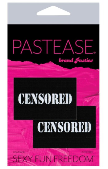 Pastease Censored Pastie – Black/White O/S Pastease Censored Pastie – Black/White O/S
