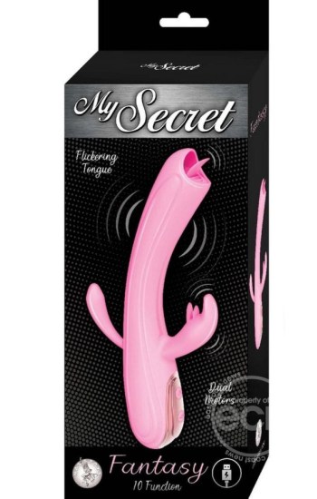 My Secret Fantasy Rechargeable Silicone Flickering Tongue Vibrator – Pink My Secret Fantasy Rechargeable Silicone Flickering Tongue Vibrator – Pink