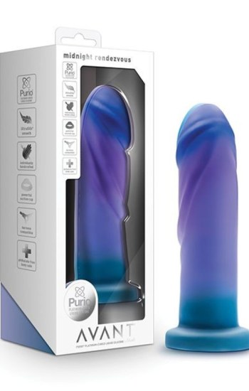 Blush Avant Midnight Rendezvous Silicone Dildo – Ocean Blue Blush Avant Midnight Rendezvous Silicone Dildo – Ocean Blue