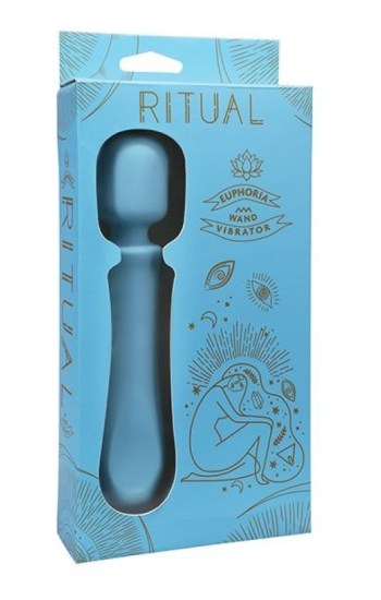 RITUAL Euphoria Rechargeable Silicone Wand Vibe – Blue RITUAL Euphoria Rechargeable Silicone Wand Vibe – Blue