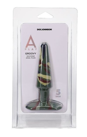A Play 5″ Groovy Silicone Anal Plug – Camouflage A Play 5″ Groovy Silicone Anal Plug – Camouflage