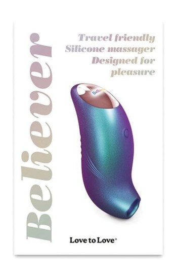 Love to Love Believer Mini Tongue Flicker – Iridescent Turquoise Love to Love Believer Mini Tongue Flicker – Iridescent Turquoise