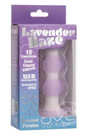 Lavender Haze Beaded Probe Silicone Rechargeable Anal Plug – Purple/White Lavender Haze Beaded Probe Silicone Rechargeable Anal Plug – Purple/White