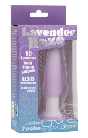 Lavender Haze Slender Probe Silicone Rechargeable Anal Plug – Purple/White Lavender Haze Slender Probe Silicone Rechargeable Anal Plug – Purple/White