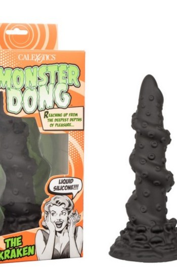 Monster Dong The Kraken Silicone Dildo 8in – Black Monster Dong The Kraken Silicone Dildo 8in – Black