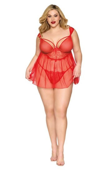 Stretch Mesh Babydoll Stretch Mesh Babydoll