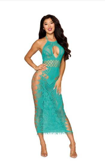 Halter Bodystocking Gown Halter Bodystocking Gown
