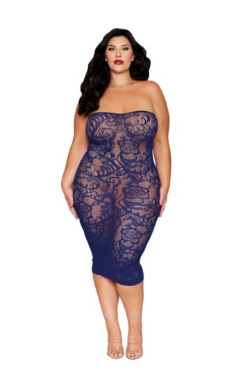 Floral Net Gown and Shrug Bodystocking Floral Net Gown and Shrug Bodystocking