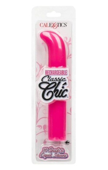 Rechargeable Classic Chic Standard G Silicone Vibrator – Pink Rechargeable Classic Chic Standard G Silicone Vibrator – Pink