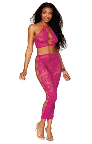 Floral Print Bralette and Long Skirt Floral Print Bralette and Long Skirt