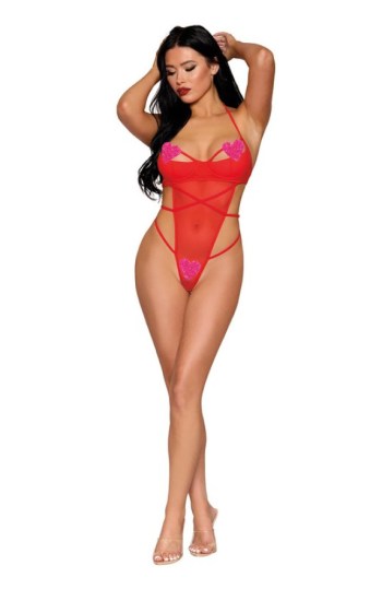 Stretch Mesh Halter Teddy Stretch Mesh Halter Teddy