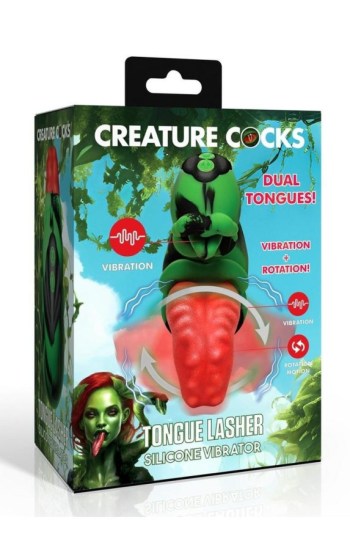 Creature Cocks Tongue Lasher Rechargeable Silicone Vibrator – Green Creature Cocks Tongue Lasher Rechargeable Silicone Vibrator – Green